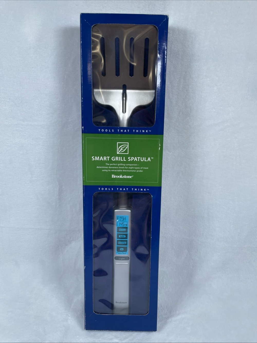 NEW Brookstone SMART GRILL SPATULA Digital Thermometer Grilling Fathers Day Gift